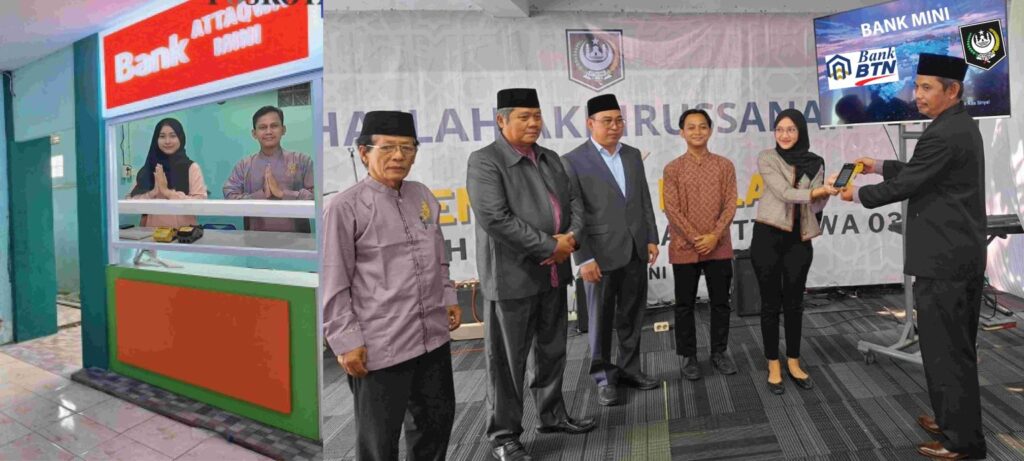 Ketua Umum Yayasan Attaqwa Meresmikan Bank Mini di MTs Attaqwa 03 Babelan